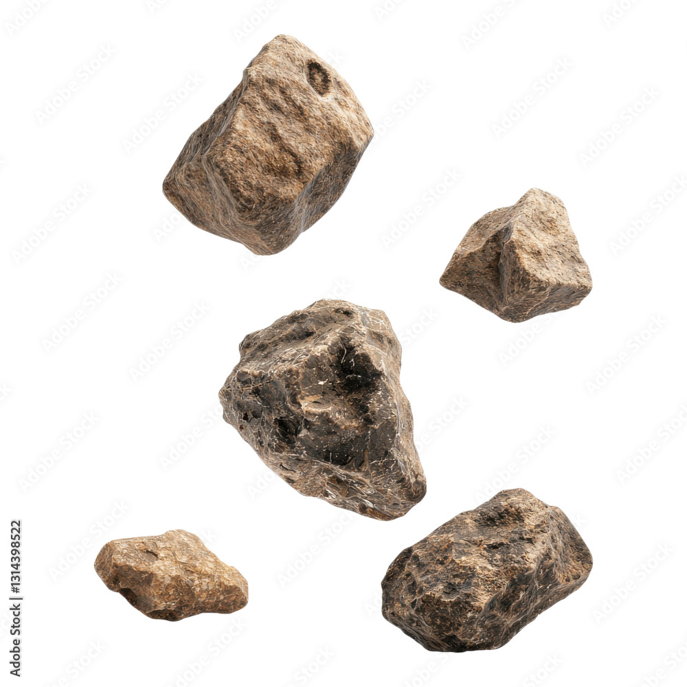 Obraz premium A collection of various rocks displaying diverse textures and shapes.