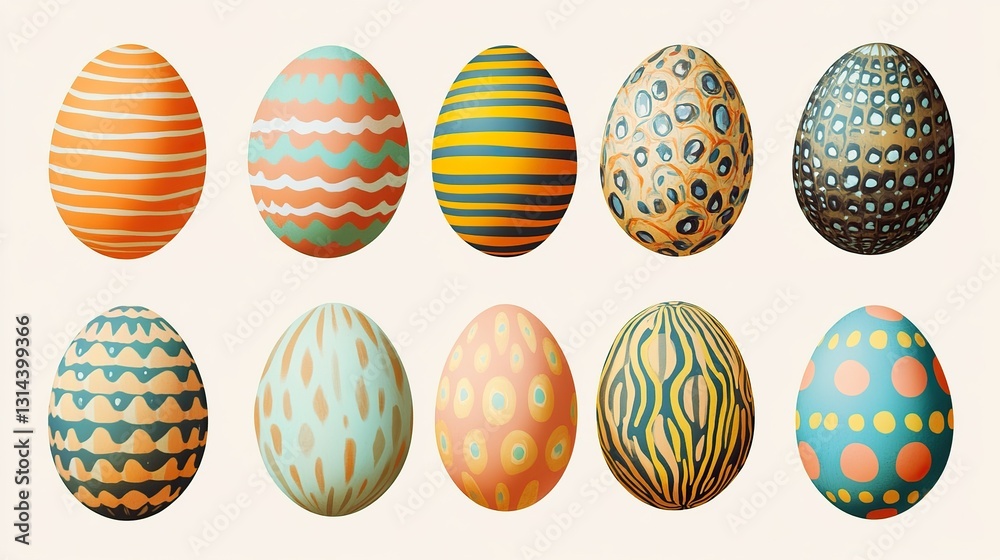 Vibrant Easter Egg Patterns: A Diverse Array of Colorful Eggs, Perfect for Easter Celebrations and Decorative Backgrounds Vibrant Easter Egg Patterns: A Diverse Array of Colorful Eggs, Perfect for Easter Celebrations and Decorative Backgrounds