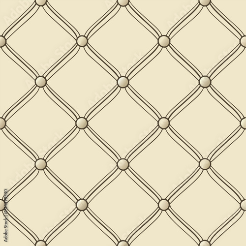 A seamless-pattern-of quilted light beige leather.