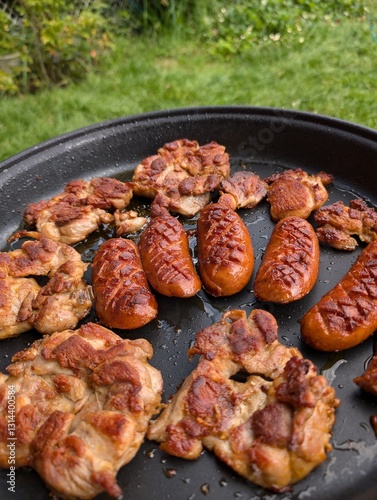 grilled meat texture