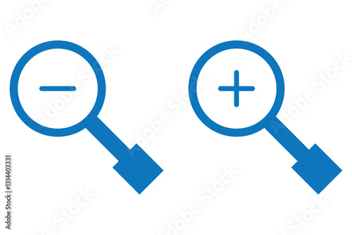 search icon, zoom icon, find contact icon, search symbol vector