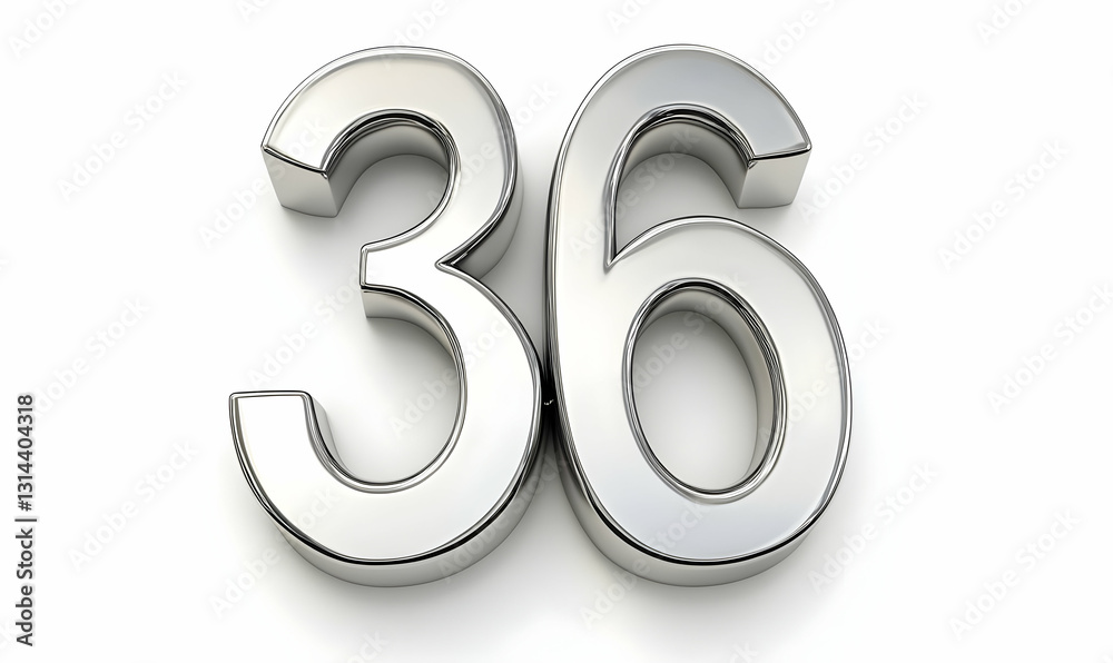 3D metallic numbers 3D metallic numbers