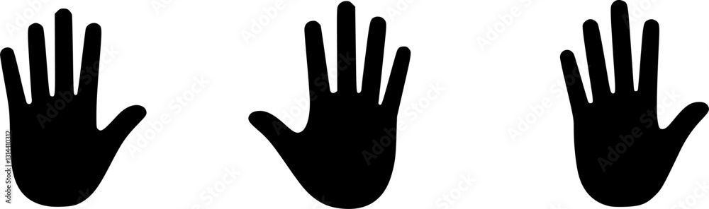 Waving hand icons set, greeting, paying attention
Waving hand icons set, greeting, paying attention