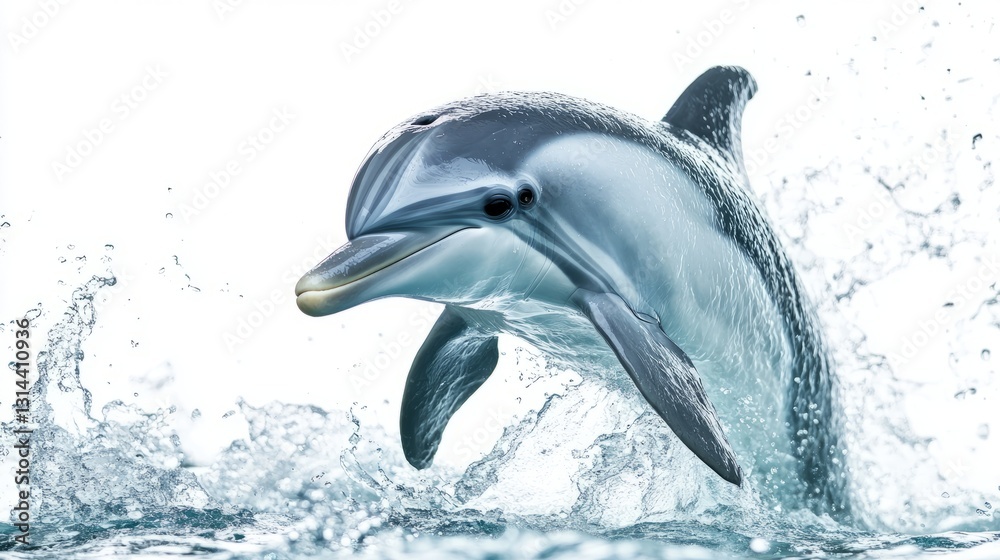 Obraz premium Generic Playful Dolphin View Spinning Water Nutritious