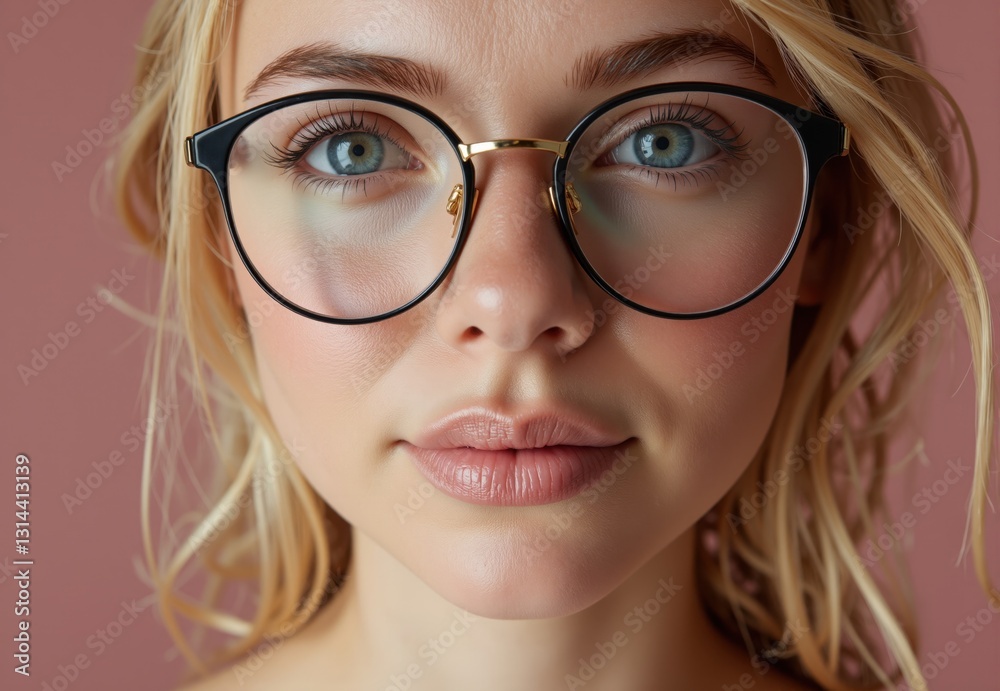 Close-up Portrait of Young Woman Wearing Eyeglasses Close-up Portrait of Young Woman Wearing Eyeglasses