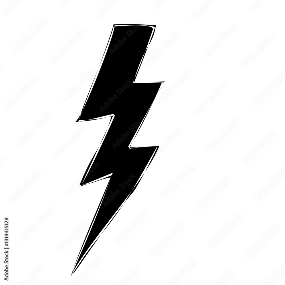 Black lightning bolt Black lightning bolt