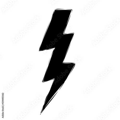 Black lightning bolt