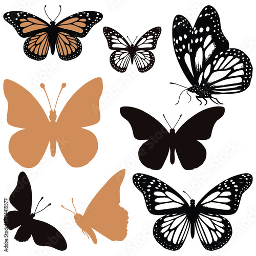 Wallpaper Mural seamless pattern with butterflies Torontodigital.ca