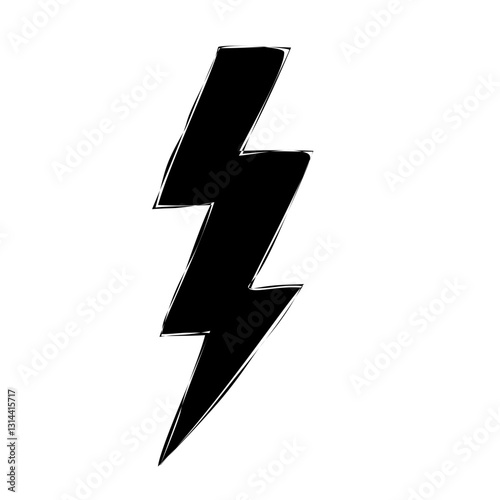 Black lightning bolt