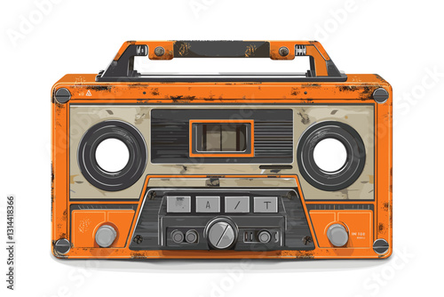 Vintage Radio Cassette Recorder Boombox
