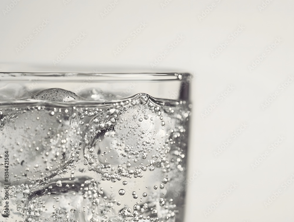 Transparent Glass of Pure Water with Subtle Reflections on White Background Health and Wellness Concept Transparent Glass of Pure Water with Subtle Reflections on White Background Health and Wellness Concept