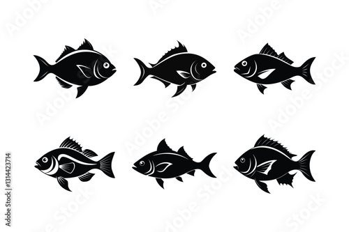 Phantom Snapper silhouette vector illustration