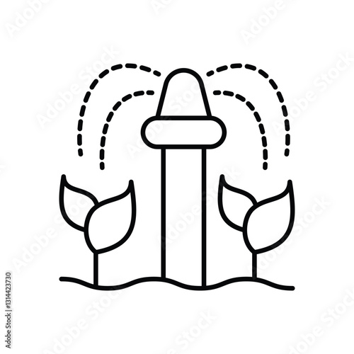 Field Irrigation Vector icon