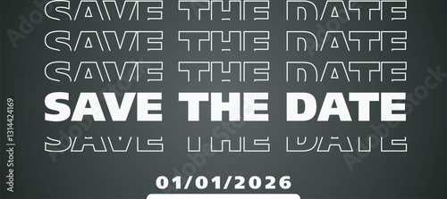Save the date banner. Can be used for business, marketing and advertising