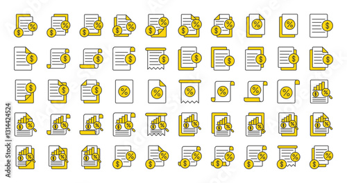 Set of Taxes icon. Taxes vector illustration. 