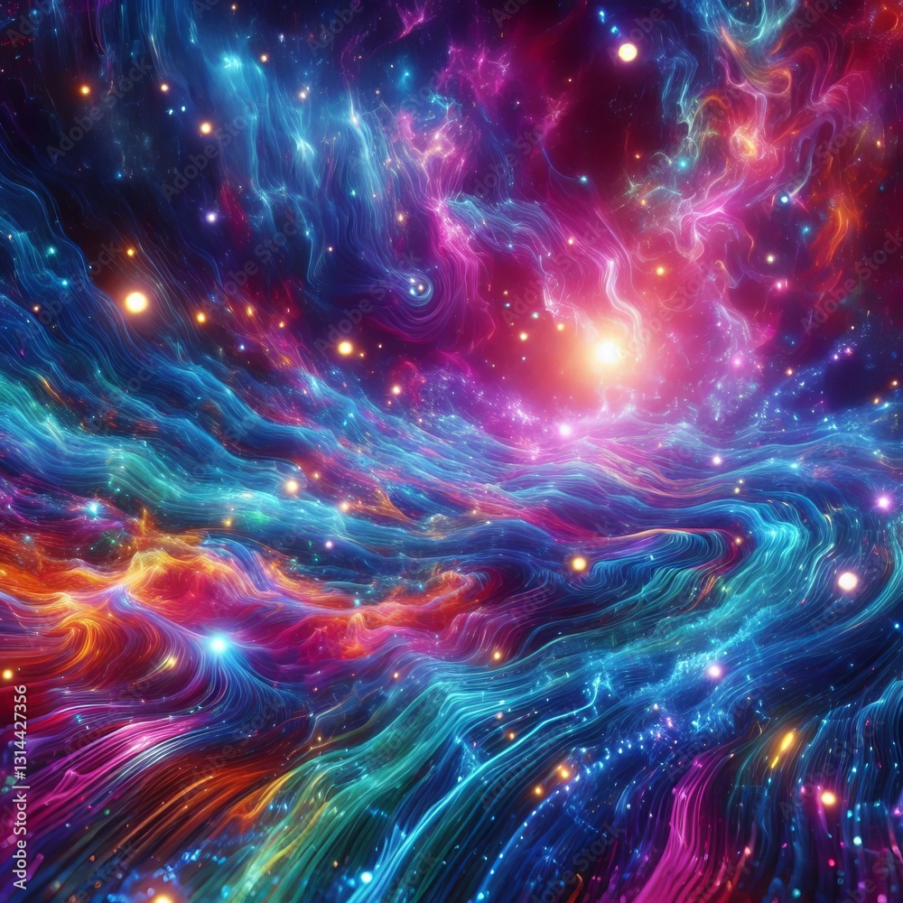 Fototapeta premium Cosmic Neon Pulse