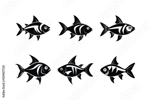 Prismcrest Tetra silhouette vector illustration