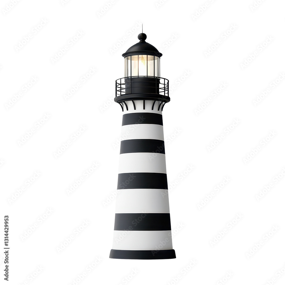Classic striped lighthouse lamp design Classic striped lighthouse lamp design