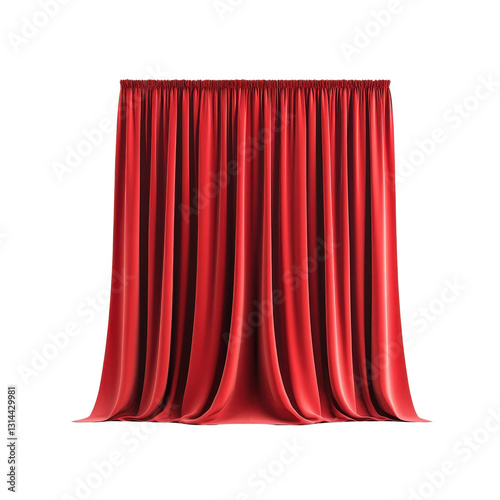 Wallpaper Mural Elegant red stage curtain with flowing drapes Torontodigital.ca