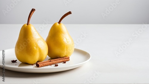 Warm Cinnamon-Pear Plate Scene