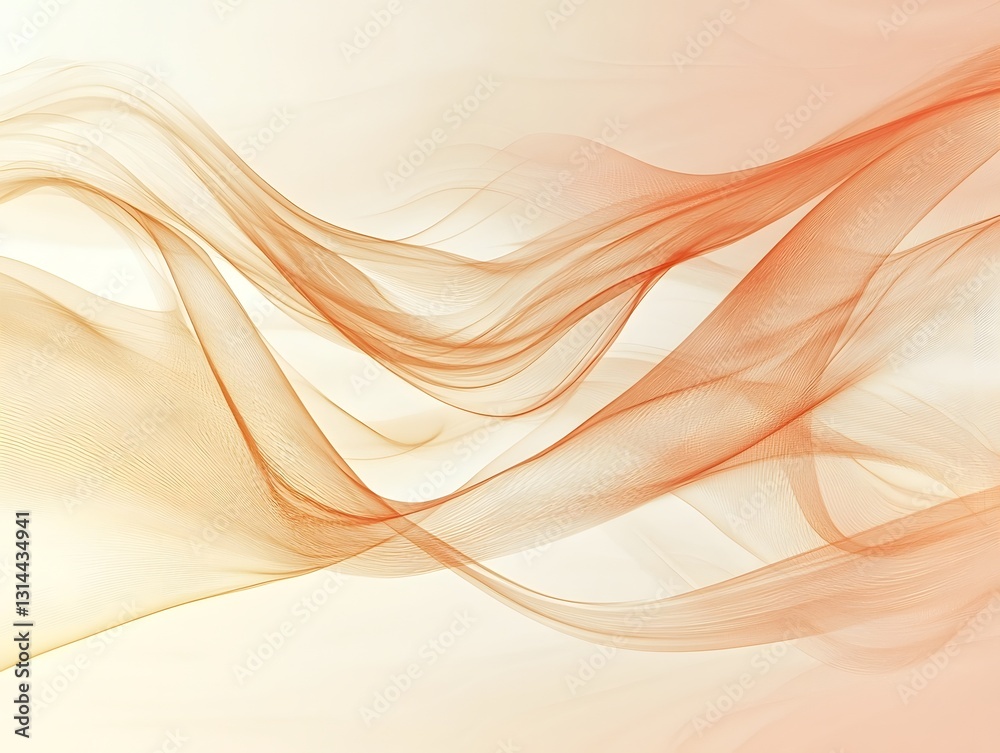 Obraz premium Elegant Peach and Beige Gradient with a Soft Serene and Minimalist Aesthetic