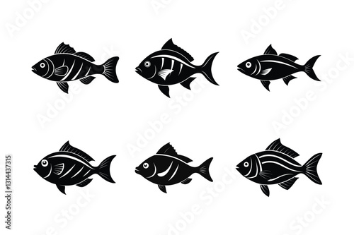 Rippleback Jack silhouette vector illustration