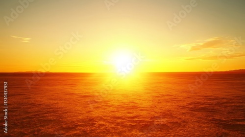 Generic Radiant Desert Overview Sunrise Horizon Glowing