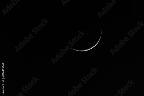 Aufnahme des Mondes, als Mondsichel.