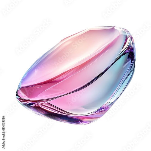Elegant glass perfume bottle with gradient colors