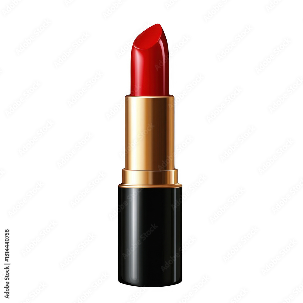 Bold Red Lipstick in Elegant Tube with Glossy Finish Bold Red Lipstick in Elegant Tube with Glossy Finish