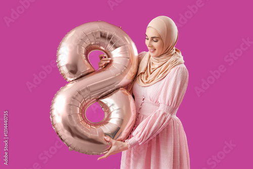 Young Muslim pregnant woman...