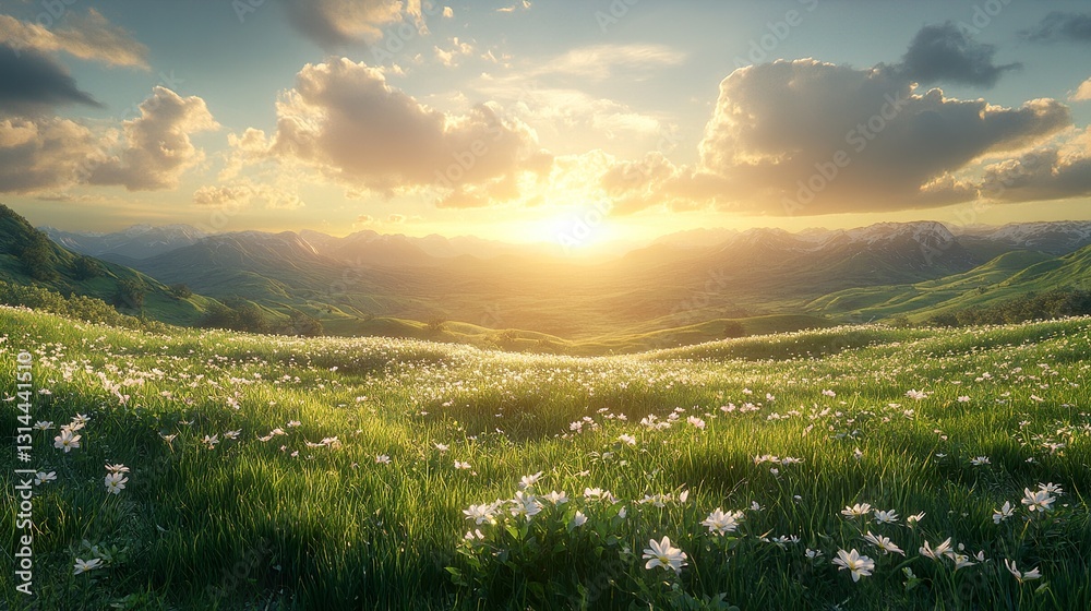 Obraz premium Enchanting Lantern Glow Landscape 