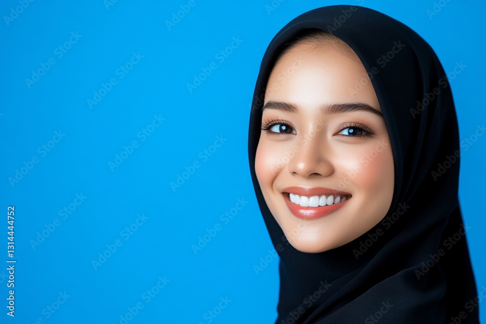 Smiling Woman Portrait with Head Covering Smiling Woman Portrait with Head Covering