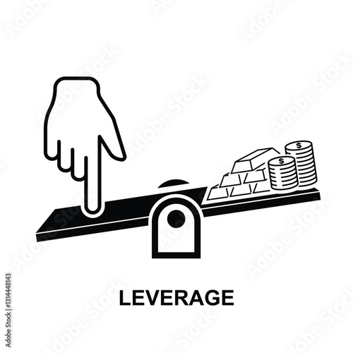 Leverage icon isolated on background vector illustration.