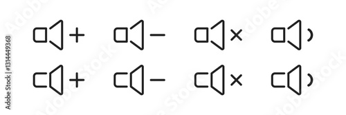 Canvas Print Speaker icons
