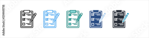 Evaluation Icon Set Multiple Style Collection 