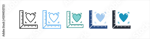 Measurable Icon Set Multiple Style Collection 