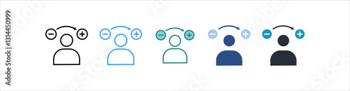 Attitude Icon Set Multiple Style Collection 