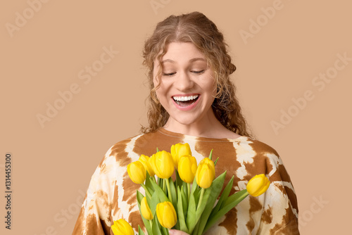 Beautiful young happy woman...