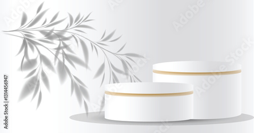 simple and clean skin care podium design with attractive  colors