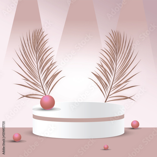 simple and clean skin care podium design with attractive  colors