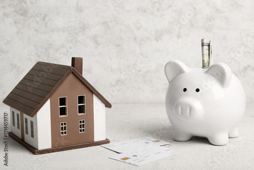 Model of house, credit card...