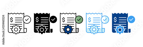 Invoice Processing  Icon Element For Design
