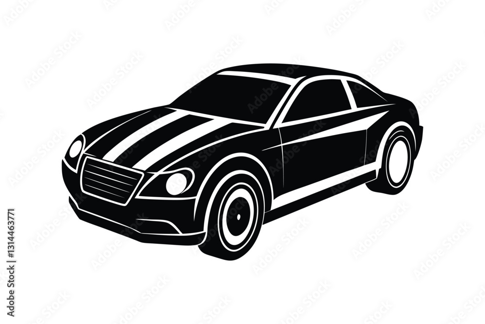 Fototapeta premium Modern Car Silhouette Vector Design