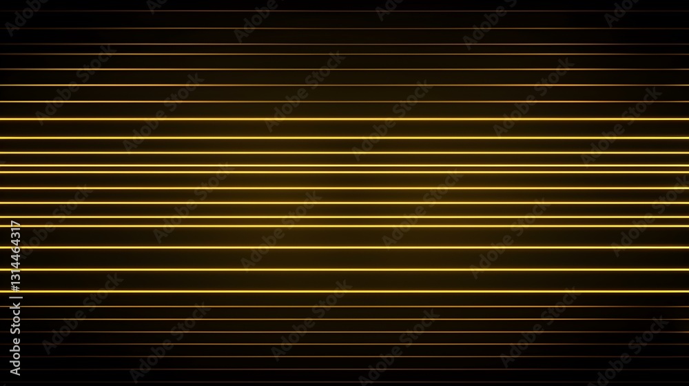 Fototapeta premium Seamless Background of vibrant Neon Shapes in gold Hues. Glowing Wallpaper