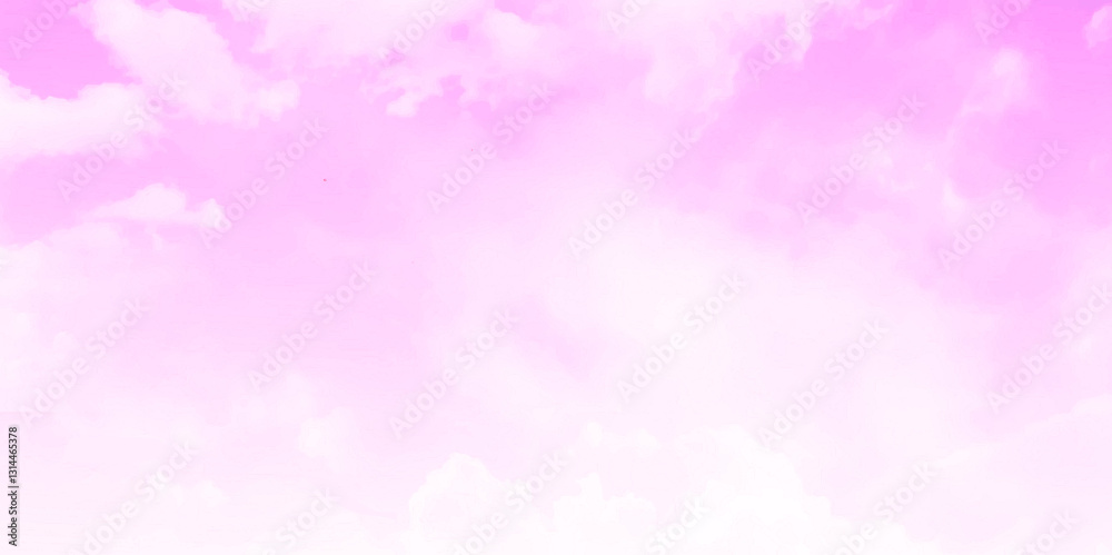 Pink sky and cloudy stock photo. Hand painted watercolor pastel sky background vector design Pink sky and cloudy stock photo. Hand painted watercolor pastel sky background vector design