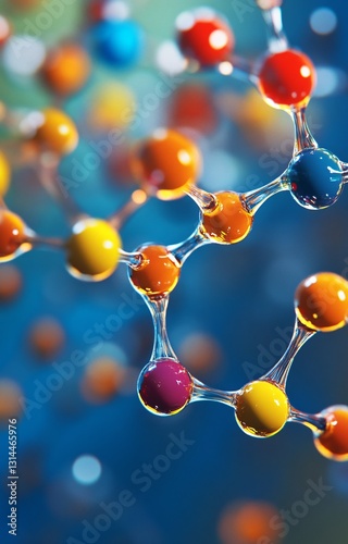 Chemical structures formation illustration