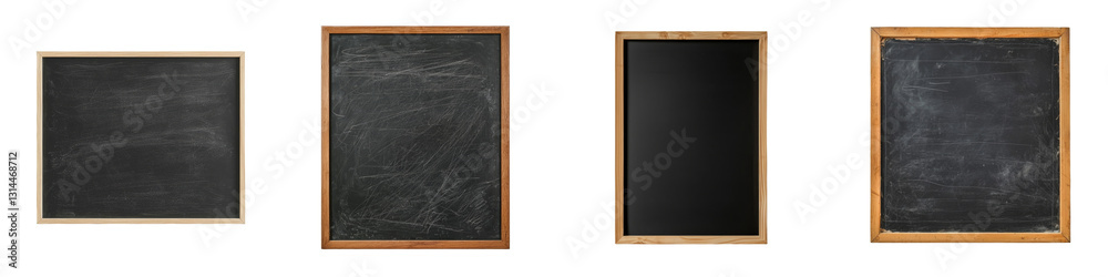 A clean-surfaced blackboard in a wooden frame, perfect for home decor and messaging, is isolated on a transparent background in this png image A clean-surfaced blackboard in a wooden frame, perfect for home decor and messaging, is isolated on a transparent background in this png image