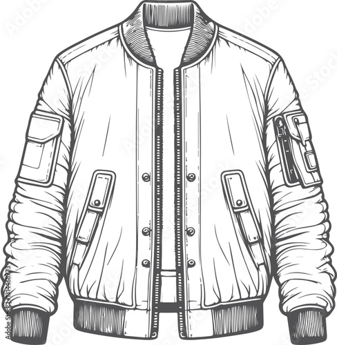 vector illustration of a jacket