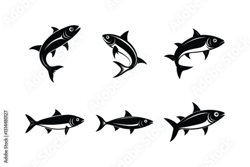 Shining Herring silhouette vector illustration